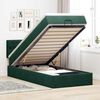 vidaXL Ottoman bed met matras en LED's 90x190cm fluweel donkergroen