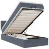 vidaXL Ottoman bed met matras 80x200cm fluweel donkergrijs