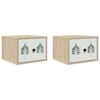 vidaXL Wandkastje HANAU 2 st Sonoma Eiken 36 x 33 x 25 cm Bewerkt hout