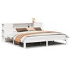 vidaXL Bed met boekenkast zonder matras grenenhout wit 200x200 cm