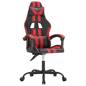vidaXL Gamestoel kunstleer zwart en rood