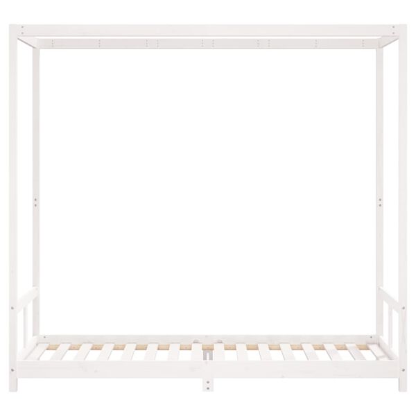 vidaXL Kinderbedframe 80x200 cm massief grenenhout wit