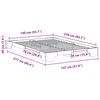 vidaXL Bedframe Wit 140 x 210 cm Massief grenenhout