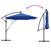 vidaXL Parasol Azurblauw 294 x 294 x 248 cm Polyester en Aluminium