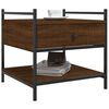 vidaXL Salontafel 50x50x50 cm bewerkt hout bruin eikenkleur