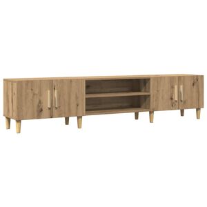 vidaXL Tv-meubel 180x31,5x40 cm bewerkt hout artisanaal eikenkleurig