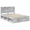vidaXL Bedframe met hoofdeinde Beton 140 x 200 cm Massief grenenhout