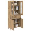vidaXL Hoge kast met lade 2 pcs Artisan Eiken Bewerkt hout