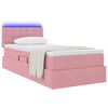 vidaXL Opbergbed met LED met matras met LED Roze 90 x 200 cm Fluweel