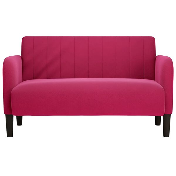 vidaXL Loveseat bank 109 cm fluweel wijnrood