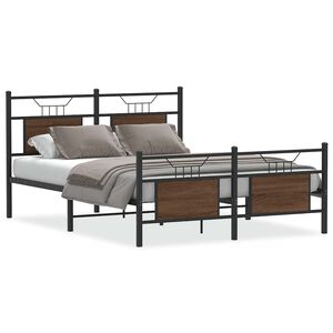 vidaXL Bedframe zonder matras bewerkt hout bruin eikenkleur 150x200 cm