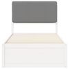 vidaXL Bedframe met Gevoerd Hoofdgedeelte Lichtgrijs 100 x 200 cm