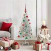 vidaXL Kerstboom met 150 LED met standaard Zilver 120 cm PET