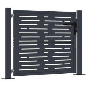vidaXL Poort 100x75 cm met vierkantontwerp staal antracietkleurig