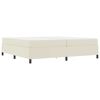 vidaXL Bedframe met matras Cr&egrave;me 200 x 200 cm Stof