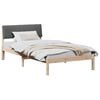 vidaXL Bedframe Bruin en donkergrijs 100 x 200 cm Massief grenenhout
