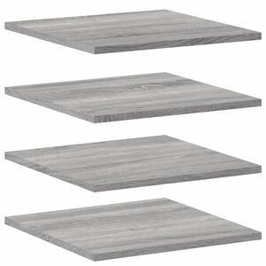 vidaXL Wandschappen 4 st 40x40x1,5 cm bewerkt hout grijs sonoma eiken