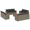 vidaXL 13-delige Loungeset met kussens poly rattan grijs