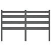 vidaXL Hoofdbord 146x4x100 cm massief grenenhout grijs