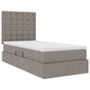 vidaXL Opslag bed met matras met matras Taupe 100 x 200 cm Polyester