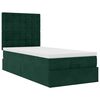 vidaXL Ottoman bed met matrassen 90x200cm fluweel donkergroen