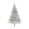 vidaXL Kunstmatig Voorverlicht Kerstboom met 150 LED Zilver 150 cm PET