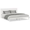 vidaXL Bedframe extra lang zonder matras massief hout wit 180x210 cm