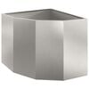 vidaXL Hoek Plantbak zilver 60 x 60 x 50 cm Roestvrij staal
