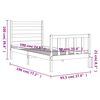 vidaXL Bedframe zonder matras massief grenenhout wit 90x190 cm