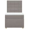 vidaXL Boxspring met matras stof taupe 90x190 cm