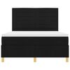 vidaXL Boxspringbed met matras met hoofdeinde Zwart 140 x 200 cm Stof