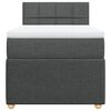 vidaXL Boxspring met matras stof donkergrijs 90x190 cm