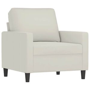 vidaXL Fauteuil 60 cm fluweel cr&egrave;mekleurig