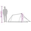 vidaXL Tunneltent 2-persoons waterdicht bruin