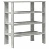 vidaXL Schoenenrek 61x32x70 cm bewerkt hout betongrijs