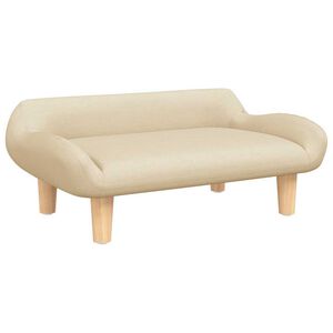 vidaXL Hondenmand 70x40x24 cm stof cr&egrave;mekleurig