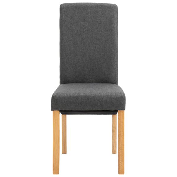vidaXL Eetkamerstoelen 2 st stof grijs