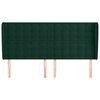 vidaXL Hoofdbord met randen 183x23x118/128 cm fluweel donkergroen