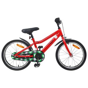 vidaXL Kinderfiets 18 Inch voor 5-7 jaar Rood