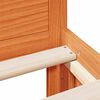 vidaXL Bedframe zonder matras met hoofdbord hout wasbruin 135x190 cm