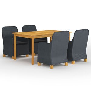 vidaXL 7-delige Tuinset lichtgrijs