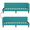vidaXL Hoekbedframe met hoofdeinde Turquoise 80 x 200 cm Fluweel