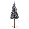 vidaXL Slanke Kerstboom Groen 180 cm PVC en massief dennenhout