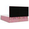 vidaXL Ottoman bed met matrassen en LED's 200x200cm fluweel roze