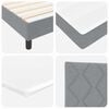 vidaXL Boxspring bed met matras met LED Lichtgrijs 200 x 200 cm Stof