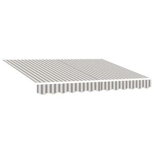 vidaXL Vervangingsdoek voor zonnescherm Lichtgrijs en wit. 6 x 3 m
