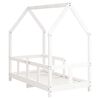 vidaXL Kinderbedframe 70x140 cm massief grenenhout wit