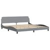 vidaXL Bedframe "Dover" stof lichtgrijs 200x200 cm