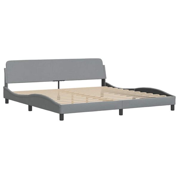 vidaXL Bedframe "Dover" stof lichtgrijs 200x200 cm