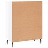 vidaXL Dressoir 69,5x34x90 cm bewerkt hout hoogglans wit